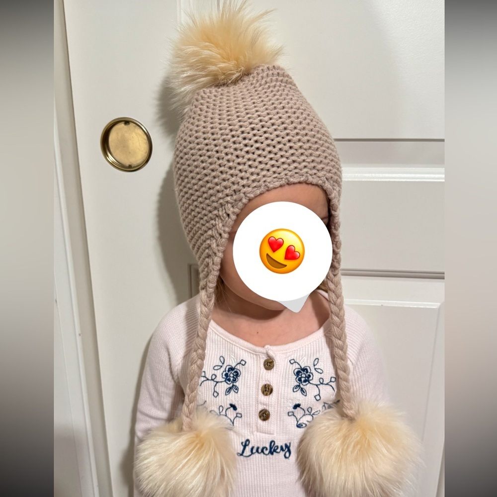 Kids Pom Pom knitted hat